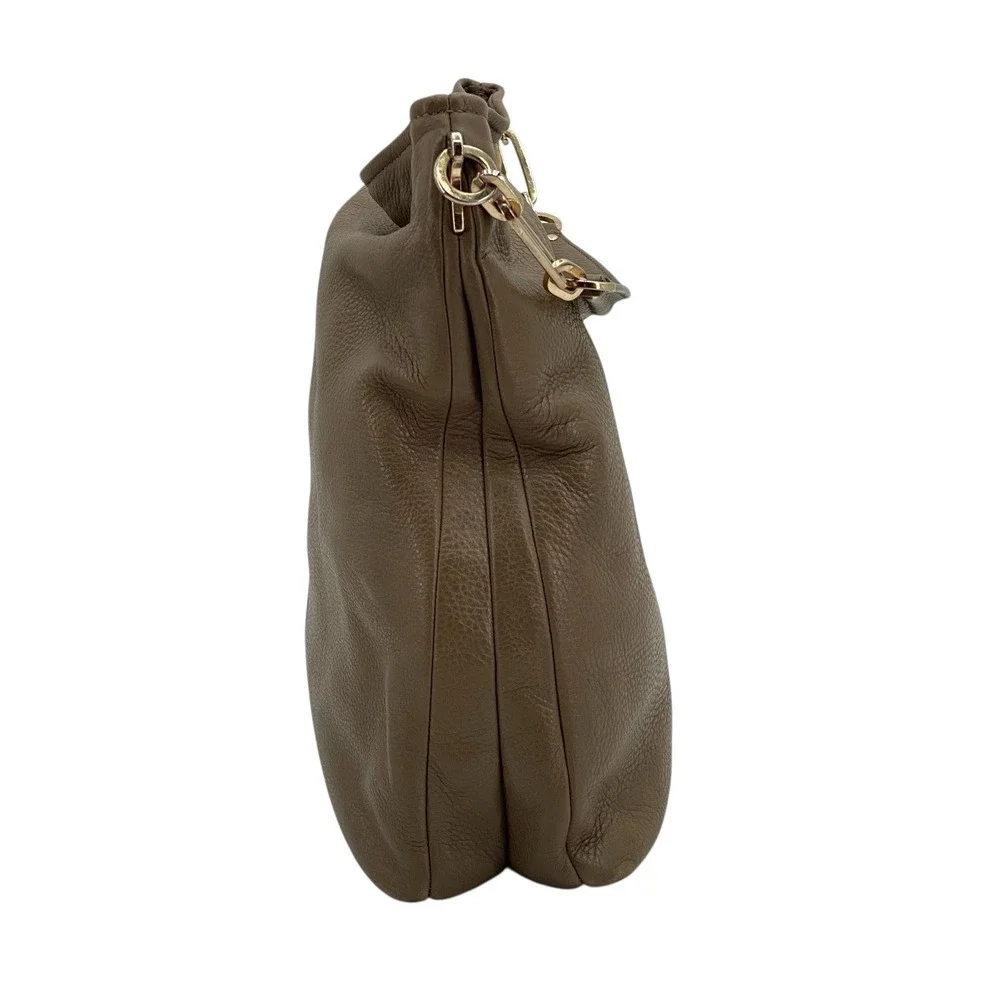 Coach Madison Hobo Shoulder Bag Taupe Pebbled Leather Double Compartment 27858‎ - Picture 4 of 16